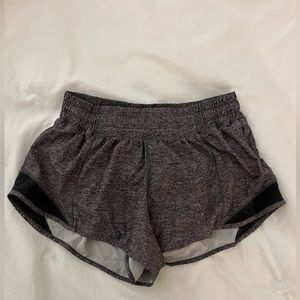 size 6 gray lululemon hotty hot shorts